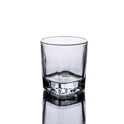 Lead Free 25cl 250ml Square Base Drinking Glass Whisky Cups