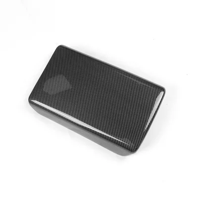 Glossy Matte Carbon Pattern Center Console Armrest Box Protector Cover Auto Interior Modification Parts Compatible for 3/Y