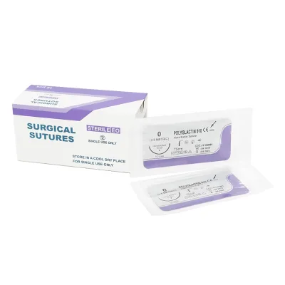 910 4/0 Reverse Cutting 1/2 Circle 25mm 75cm Polydioxanone Sutures with Needle