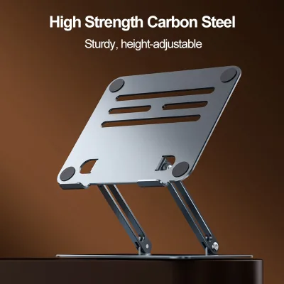 New Arrival Super Hardness Carbon Steel Double-layer Desktop Riser Ergonomic Portable Foldable Adjustable Laptop Stand Holder
