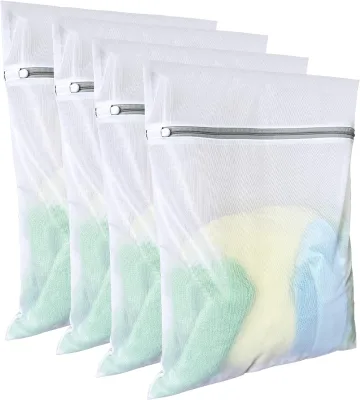 Mesh 16x20Inches 4Pcs College Dorm Storage Durable Delicate Wash Laundry Bags