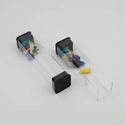 Transparent Plastic Packaging Tube with Flip Cover for Mouse Pad Packaging Tube