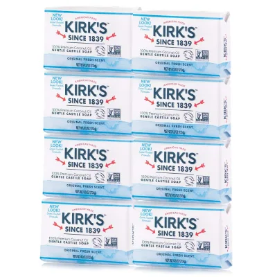 Original Coco Castile Bar Soap Original Fresh Scent 4 Ounces (Pack of 8)