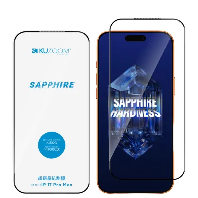 9H Hardness 0.33mm Anti-Shock 99% Transparency KK9 Sapphire Tempered Glass Screen Protector for iPhone 18Pro/17Pro/17