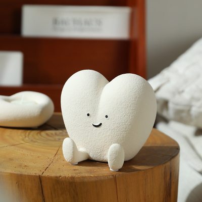 Creative Love Ceramic Abstract Ornament Living Room Modern Minimalist Desktop Soft Decoration