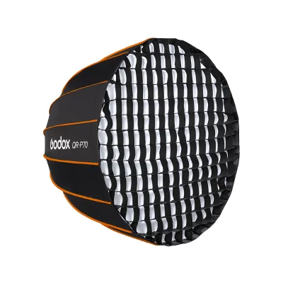 Godox QR-P70 70CM QR-P90 90CM QR-P120 120CM Quickly Release Parabolic Deep Softbox With Honeycomb Grid