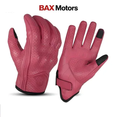 OEM ODM High Quality Motorbike Protective Gloves Wholesale Genuine Sheepskin Touch Screen Built-in Shell Motorcycle Gloves