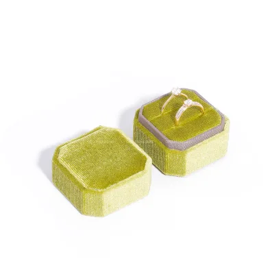 Jewelry Box For Double Ring, Velvet Cover Plastic Frame and Velvet Filled