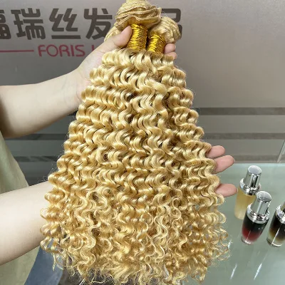 Foris Cuticle Aligned 613 Blonde Deep Wave Body Wave Raw Cambodian Human Hair Bundles Single Donor Wholesale Hair Bulk