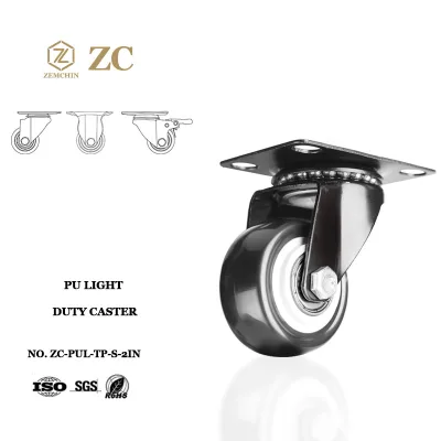 Modern PU Small Swivel Furniture Caster Wheels for Bedroom Dining Outdoor School-for Living Room Trolley & Appliance Usage