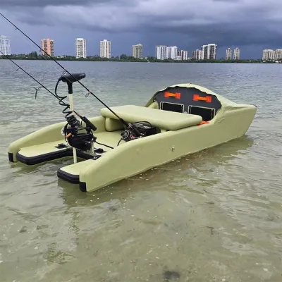 Discount Price Drop Stitch Inflatable Fishing Boat with Seats SUP-Kayak Hybrid for Solo Anglers, Water Sports Enthusiasts