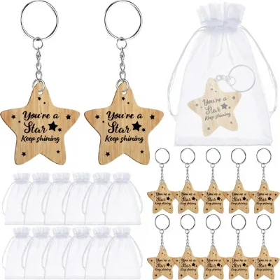 Customizable Wood Keychain Personalized Car Tag & Gift Tag Holder Car Gifts Delivery Within 3 Days