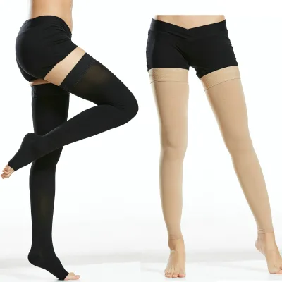 Dorrella Womens/Mens Knee-High Breathable Mesh Cloth Compression Stockings Orthotics for Varicose Veins