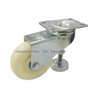 Factory Direct 2.5 Inch 3 Inch 4 Inch White Nylon Adjustable Plate Casters Cup 3 Inch Silent Swivel Casters for Adjustable Beds