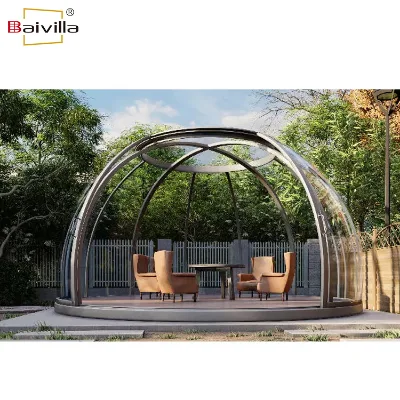 Outdoor See Through Full House Glass Room Designs Polycarbonate Bubble Tent PC Clear Igloo Geodesic Dome House