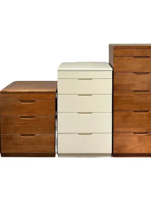 Solid Oak Wood New Chinese Style Dark Compartment Bedroom & Living Room Dresser 5 Drawers Large Capacity Anti-Theft Storage