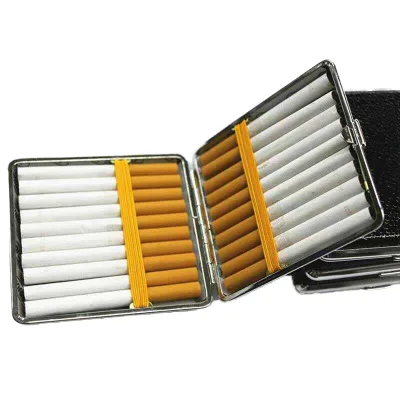 Wholesale High Quality Waterproof Leather Cigarette Case Man Women Custom Logo Creative Leather PU Black Cigarette Case Box