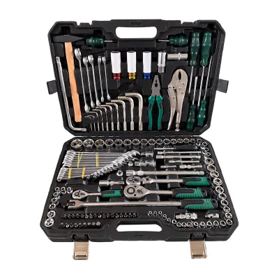 High Quality Wrench Socket Tool Set 142 PCS Real Cr-v Socket Set Ratchet Wrench H1/2 1/4 3/8 Ratchet Wrench for Car/Bike/Motor