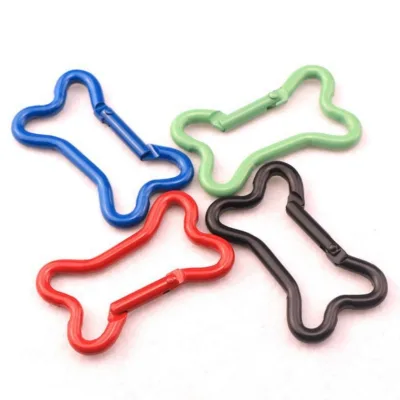 Top-notch Quality 4.0mm*9mm*50mm Lightweight Mountaineering Buckle Bone Carabiner Colorful Kitten Pet Accessory Hook
