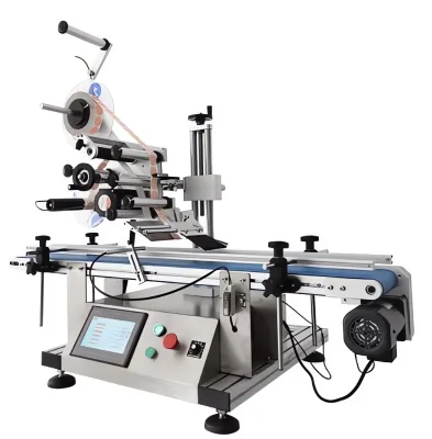 Desktop Automatic Flat Labeling Machine With  Conveyor