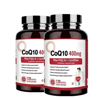 High Quality Private Label Factory Supply Coenzyme Q10 Softgel for Heart Health Energy Production Coq10 Softgels120pcs for Adult