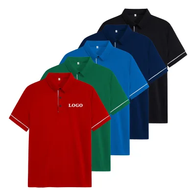 Custom Golf-Style Business Promotion Polo Shirts Workwear with Antibacterial Deodorant Functions Summer Say Goodbye Sweat Odor