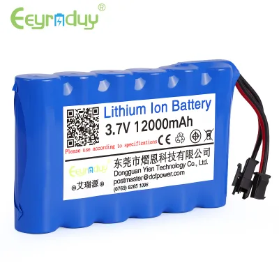 OEM Custom Li-ion 3.7V 12Ah 18650 Battery Pack 2S 3S 4S for AGV Railway Monitoring Instrument Medical Device GPS Tracker CE