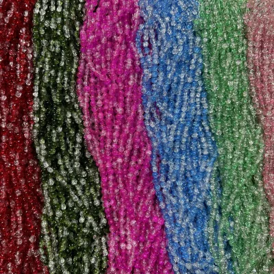 Crackle Lampwork Glass Beads 8mm Crackle Glass Round Beads Assorted Colors for Bracelet Necklace Bracelet Jewelry Making
