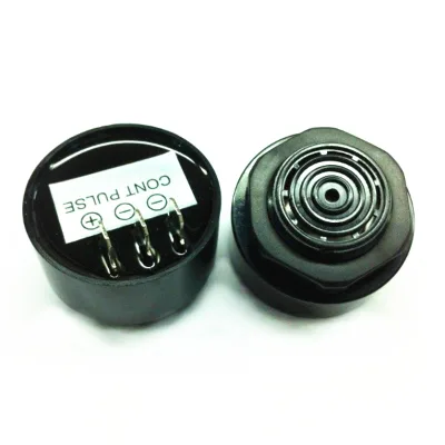 GTE GTI-4310-3PI 12V Active Piezo Buzzer 2.9KHz for Ebike/EV Car 43x33mm 80dB 3P Pulse & Continuous Tone Screw Terminals