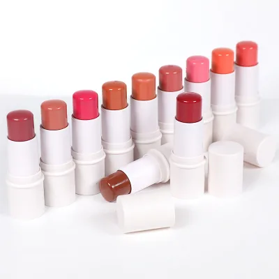 OEM Custom Your Own Label Vegan Multi Used Colorful Pigmented Long Lasting Make up Creamy Blush Stick
