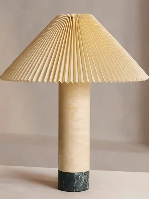 Natural Travertine Antique Finish Table Lamp-Minimalist Modern Light-Luxury Creative Distinctive for Bedroom