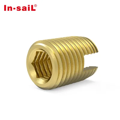 In Stock Threaded Inserts Screw 307 Stainless Steel Self Tapping Nut Insert for Wood Furniture M5 M6 M8