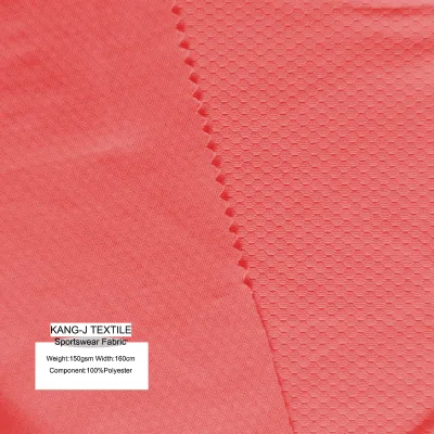Wholesale 100% Polyester Hexagon Quick-Dry Sportswear Fabric Knitted T Shirt & Football Uniform Material High Quality