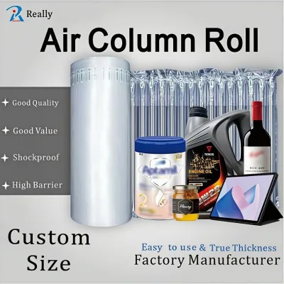 Factory Custom Inflatable Air Column Roll, Eco-friendly Bubble Film, Shock-proof Drop-resistant Cushion for Logistics Packaging