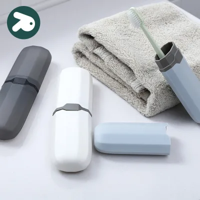 Creative Home Portable Toothbrush Case Travel Box Cutlery Holder Pencil Case Dark Gray/White/Light Blue Toothpaste Organizer
