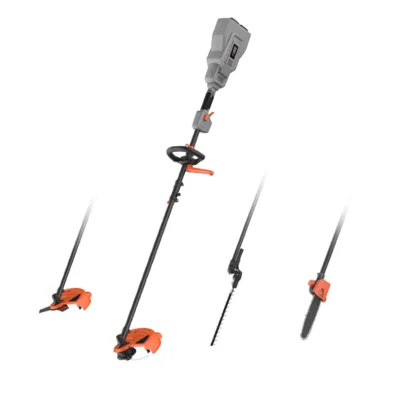 40V Cordless 2*20V String Trimmer/Edger 4-in-1 Multi-Tool Kit for POLE SAW or HEDGE TRIMMER or Cord Head or BUSH HEAD