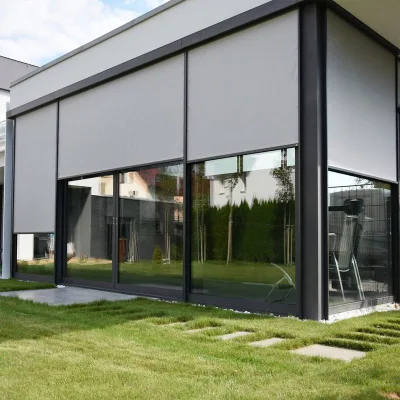 Outdoor Motorized Roller Blinds Automated Curtain Shades
