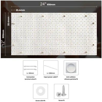 30W 610x305mm LED Backlight Panel Sheet 24x12 Inch for Backlit Stone and Countertops
