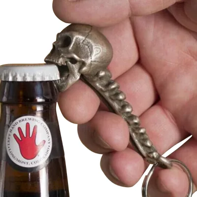 Skull Zinc Alloy Eco-Friendly Creative Halloween Fun Personalized Logo Beer Bottle Opener Bar Outdoor Portable Multi-functional