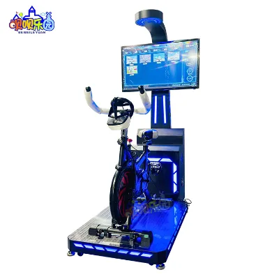 Single Player VR Exercise Bike Simulator, Virtual Reality Cycling Amusement Machine for Shopping Mall