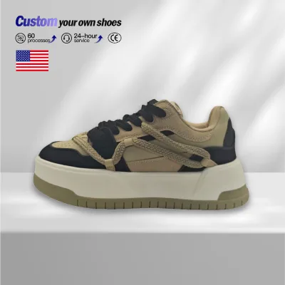 2025 Custom Factory Wholesale Women's Casual Skate Shoes Comfortable Suede Upper Breathable Light Weight Spring Autumn
