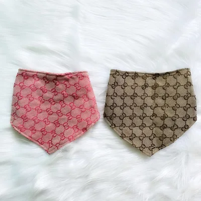 Wholesale Pink Collar Puppy Triangle Shape Birthday Custom Pet Cooling Bandana Dog