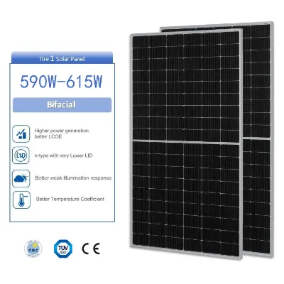 Eco-Friendly Solar Panels 590-615W Solar Modules for Telecommunication Towers with High Efficiency