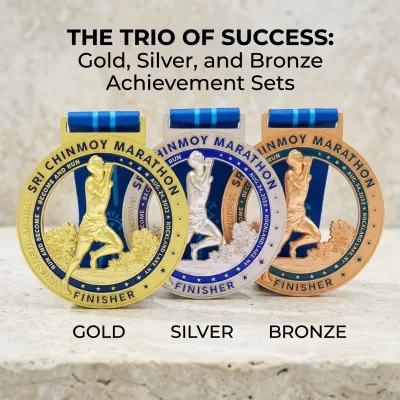High Quality Custom Zinc Alloy Medal Die Casting Sports Achievement Honor Award Medal With Custom Printed Sublimation Ribbon