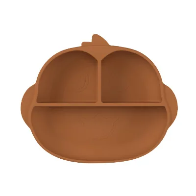 Bisphenol a free eco friendly restaurant customized baby sippy tray with lid cute silicone tray for toddlers