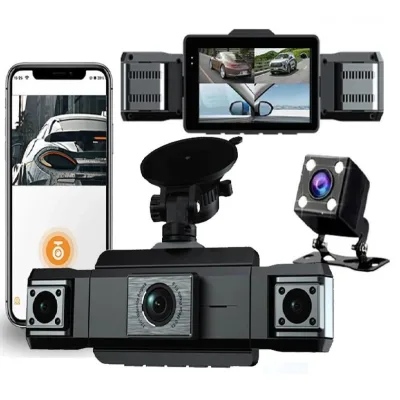 Christmas Gift Car Dash Camera HD 360 Degree IPS Screen Dashcam Recording Function Vehicle Video Camera for Car Memory Media