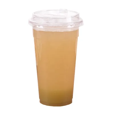 Custom Logo Clear PP Disposable Milk Tea Cup Hot Cold Drinks Cups Milk Tea Plastic Cup With Lid