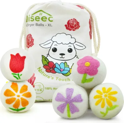 Wool Dryer Balls XL 6-Pack Cute Animal Shapes | 100% NZ Wool Cruelty-Free Anti-Static Removes Pet Hair Reusable 1000+ Loads