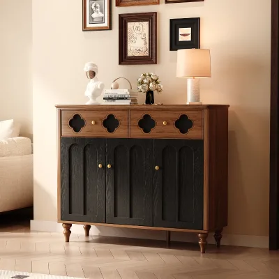 Retro Two Tone High Capacity Space Saving KD Design Fits US 13 Large Entrance Furniture Shoe Storage Organizer Shoe Cabinet
