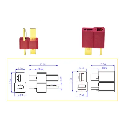 Original Amass AM1015 Female Male Electric Intelligent Scooter Connector T Shape F/ M Terminal
